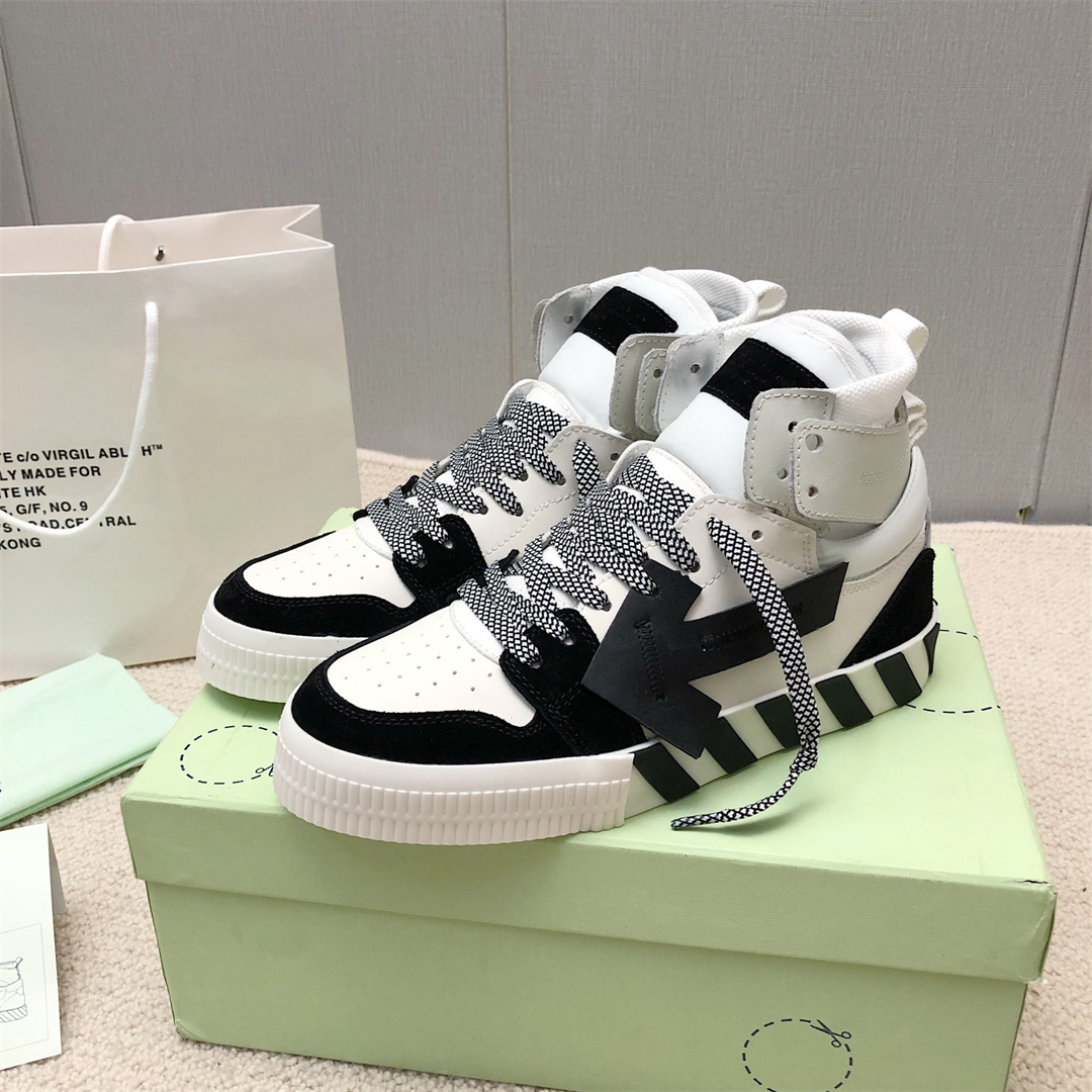 OFF White Floating Arrow High Top Vulc Sneaker Size 36-45   6-Color