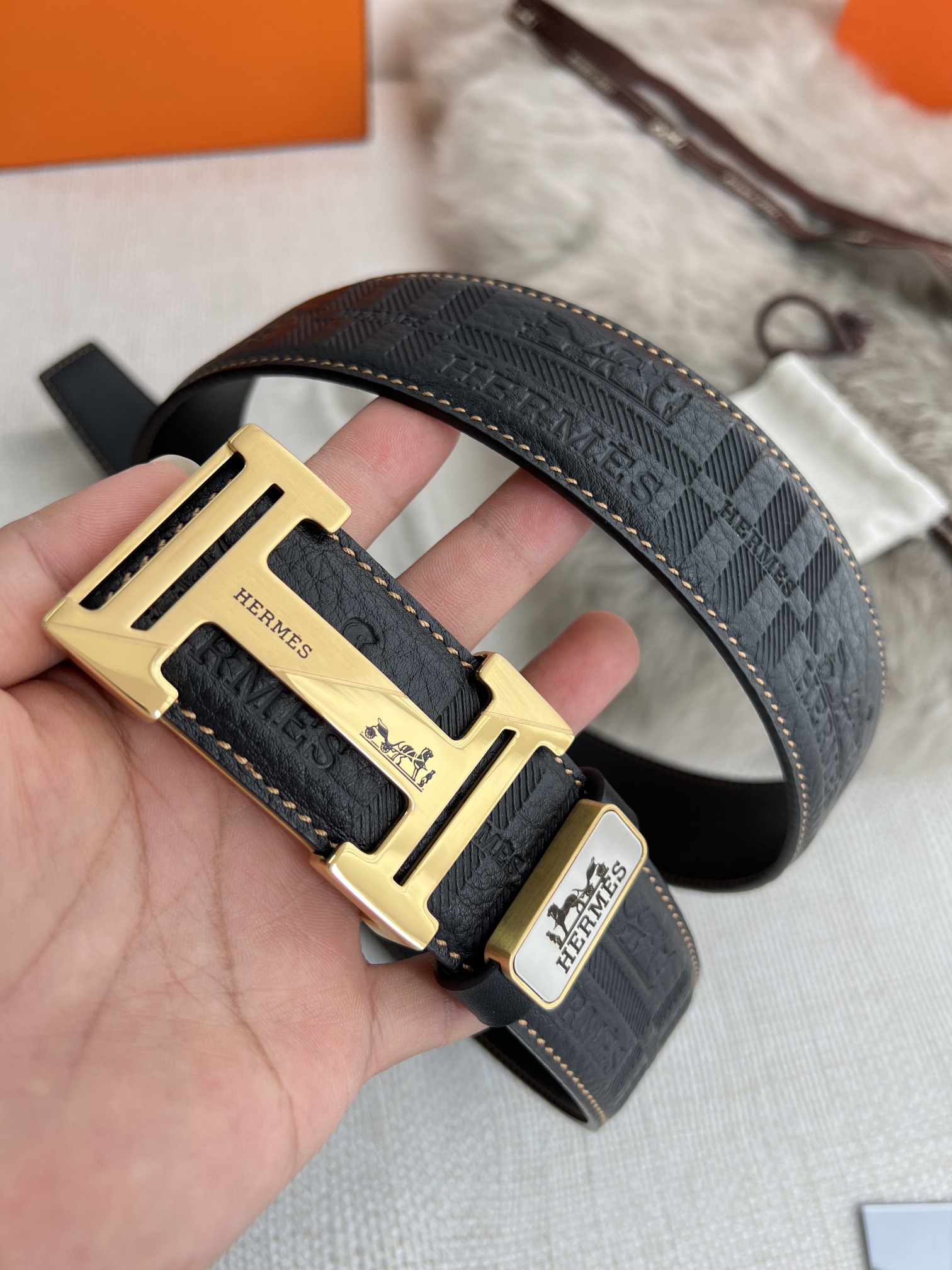 Hermes Men Belt Width 3.8cm