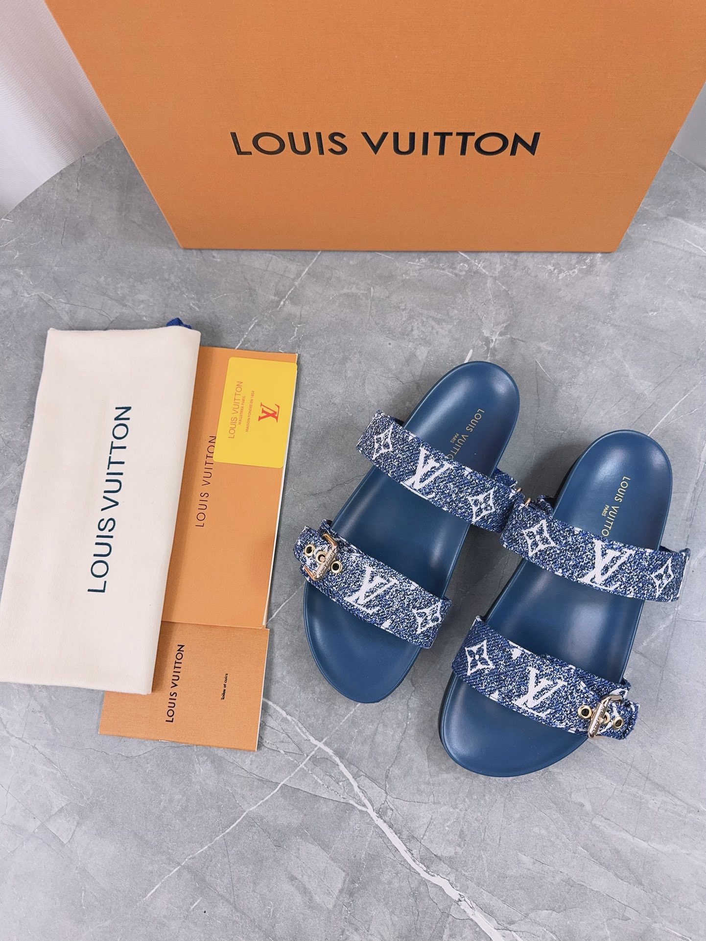 Louis Vuitton Pool Pillow Flat Comfort Slippers Size 36-46