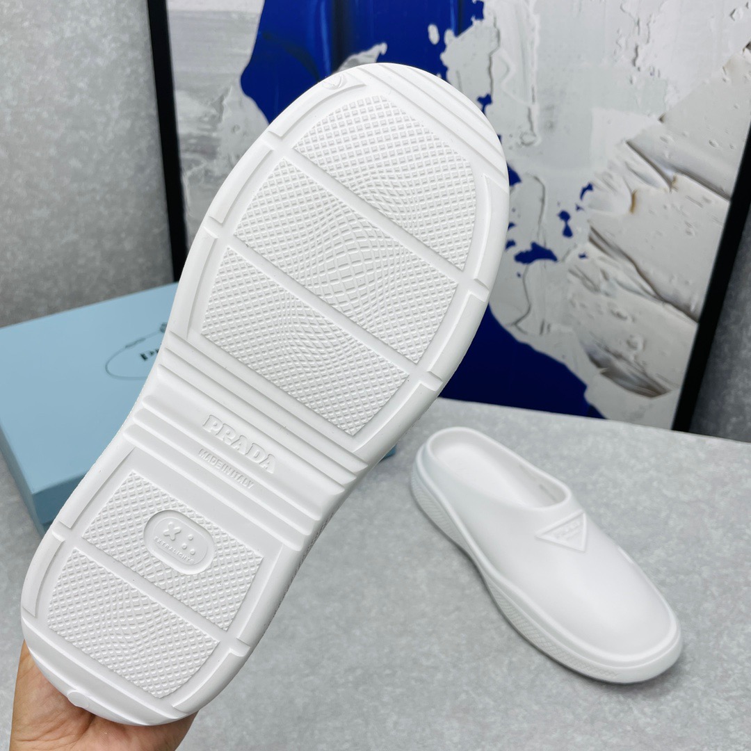 Prada Foam Rubber Slippers Size 35-45 Black/White