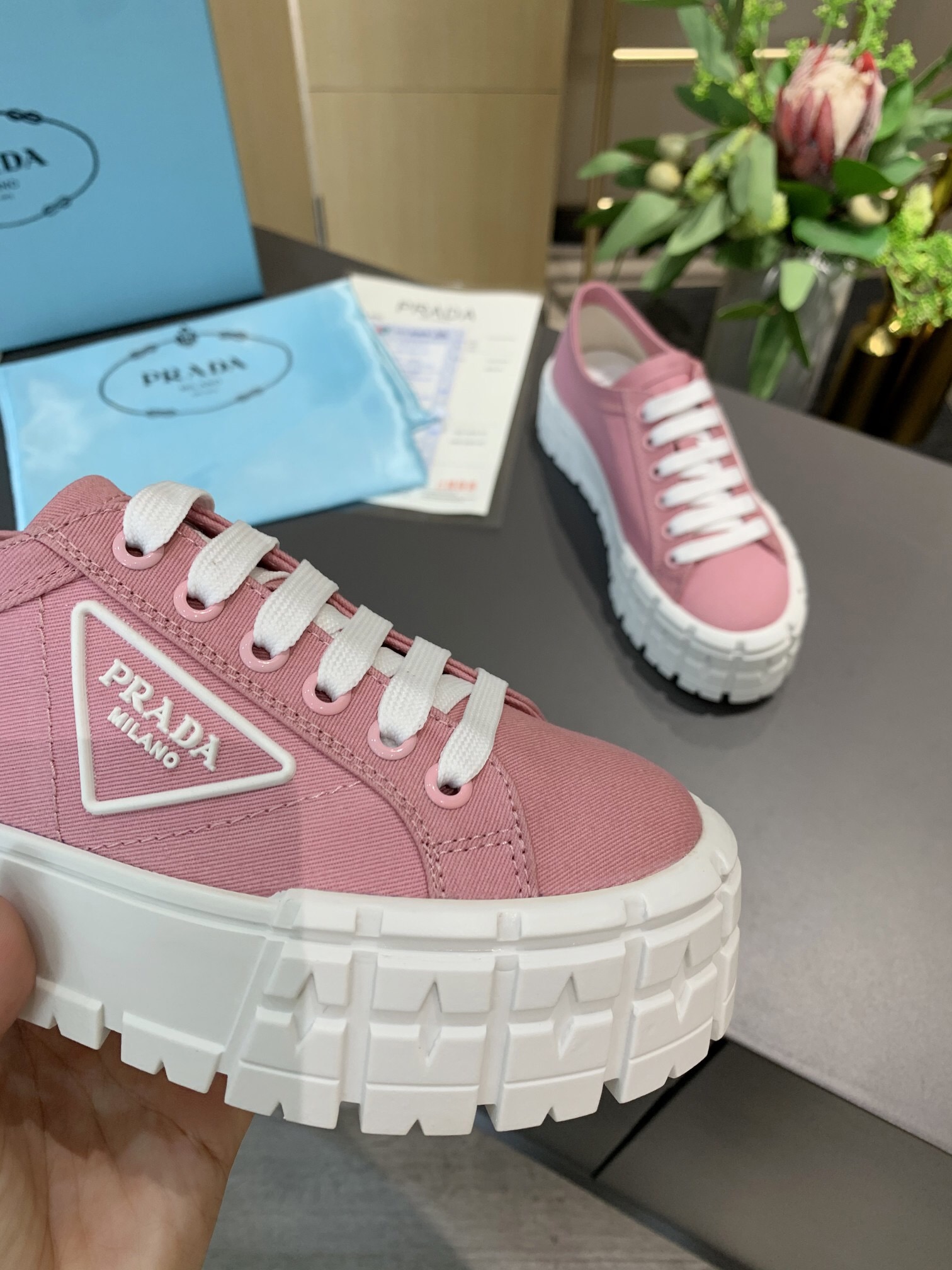 Prada 2024 New Double Wheel Re-Nylon gabardine Sneaker Size 36-41