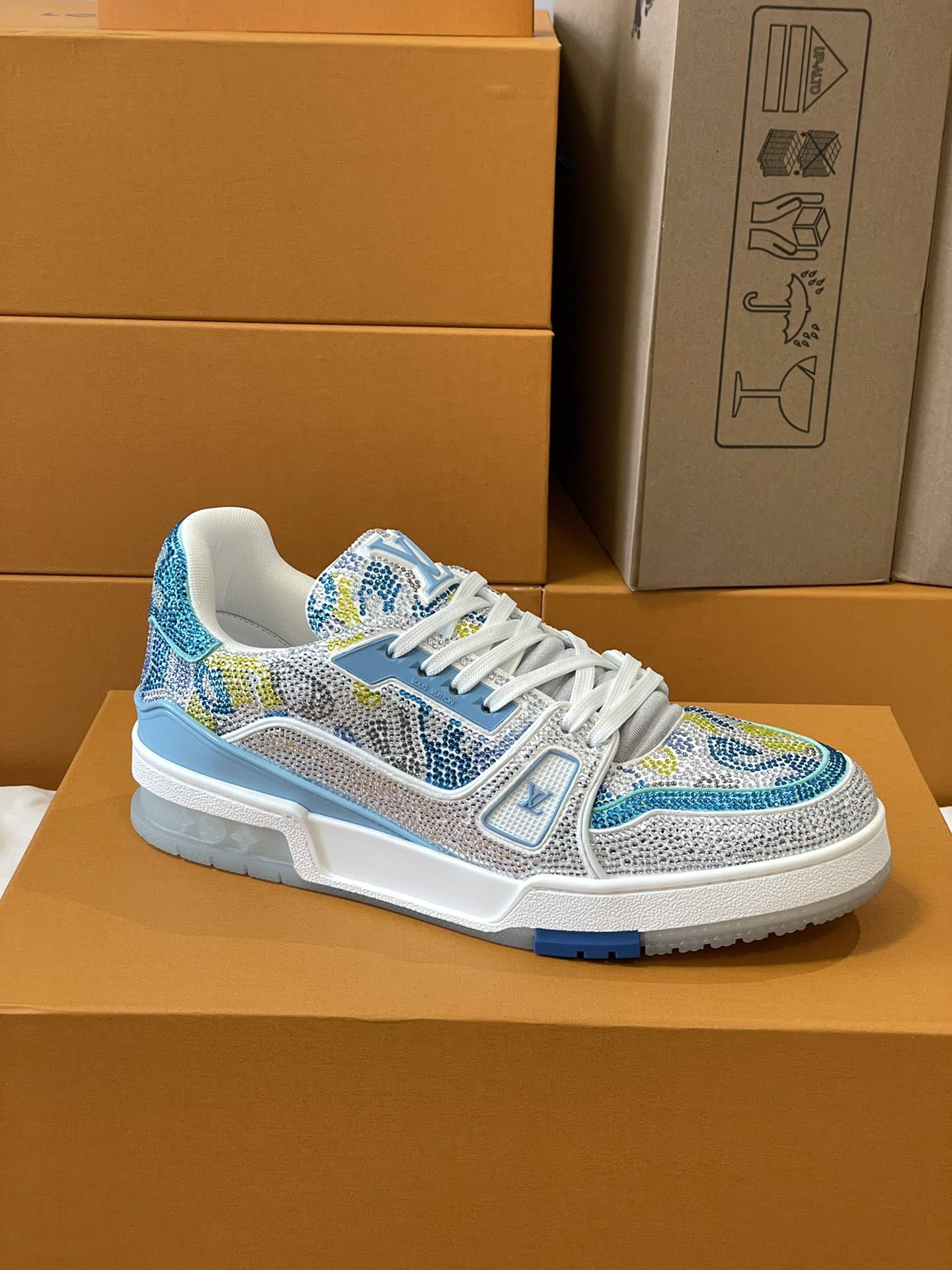 Louis Vuitton LV Trainer Diamond Sneaker Size 36-46