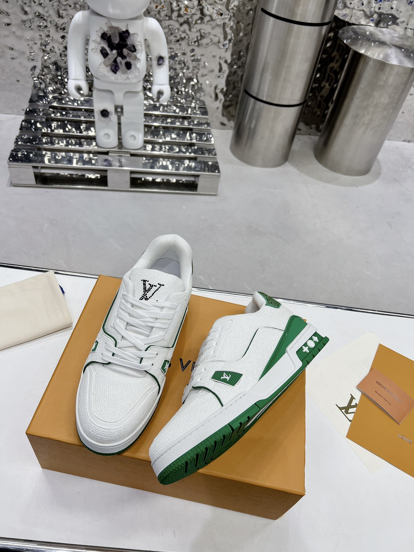 Louis Vuitton LV Trainer Diamond Sneaker Size 36-46