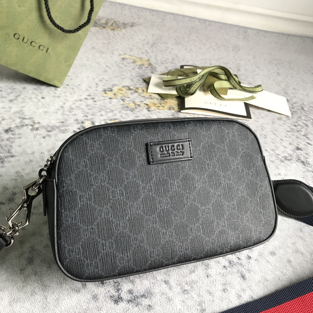Gucci GG Supreme Black Men Shoulder Bags Size 24*15*7.5cm