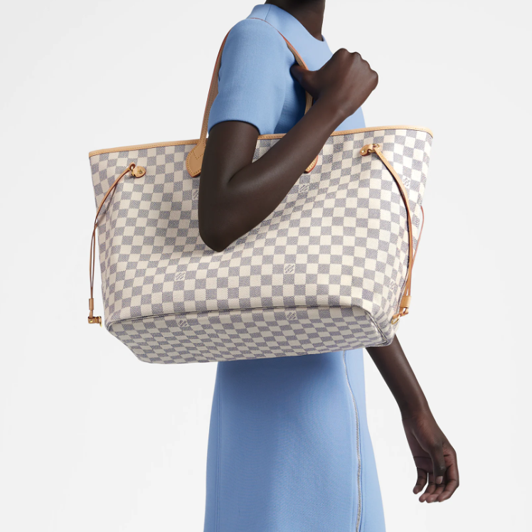 Louis Vuitton N41360 Neverfull Women Bags White Size 32*29*17cm