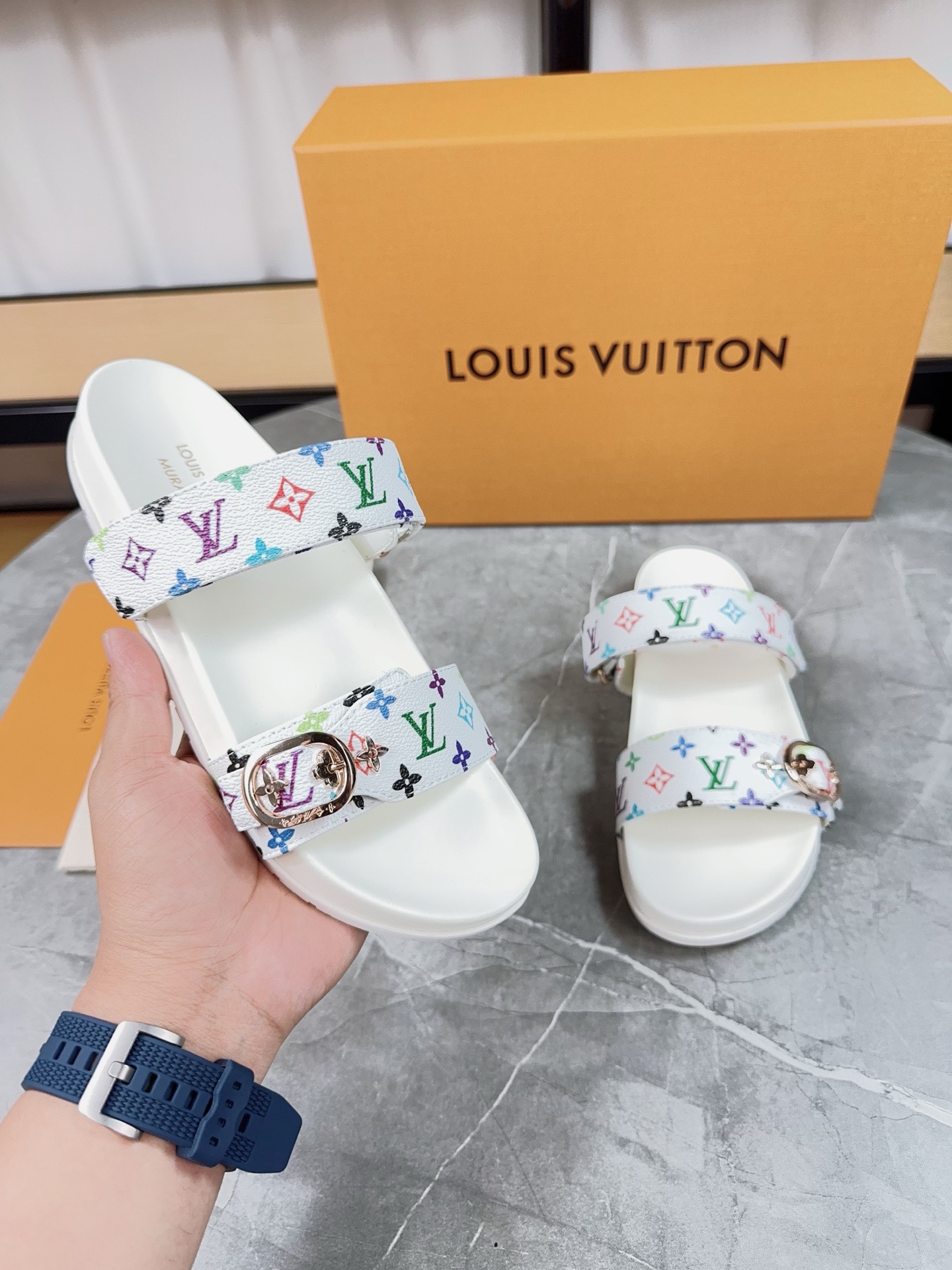 Louis Vuitton Pool Pillow Flat Comfort Slippers Size 36-46