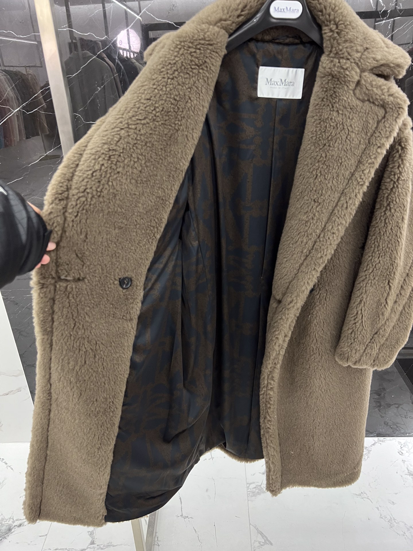 Max Mara Teddy fur long coat Size XS-M