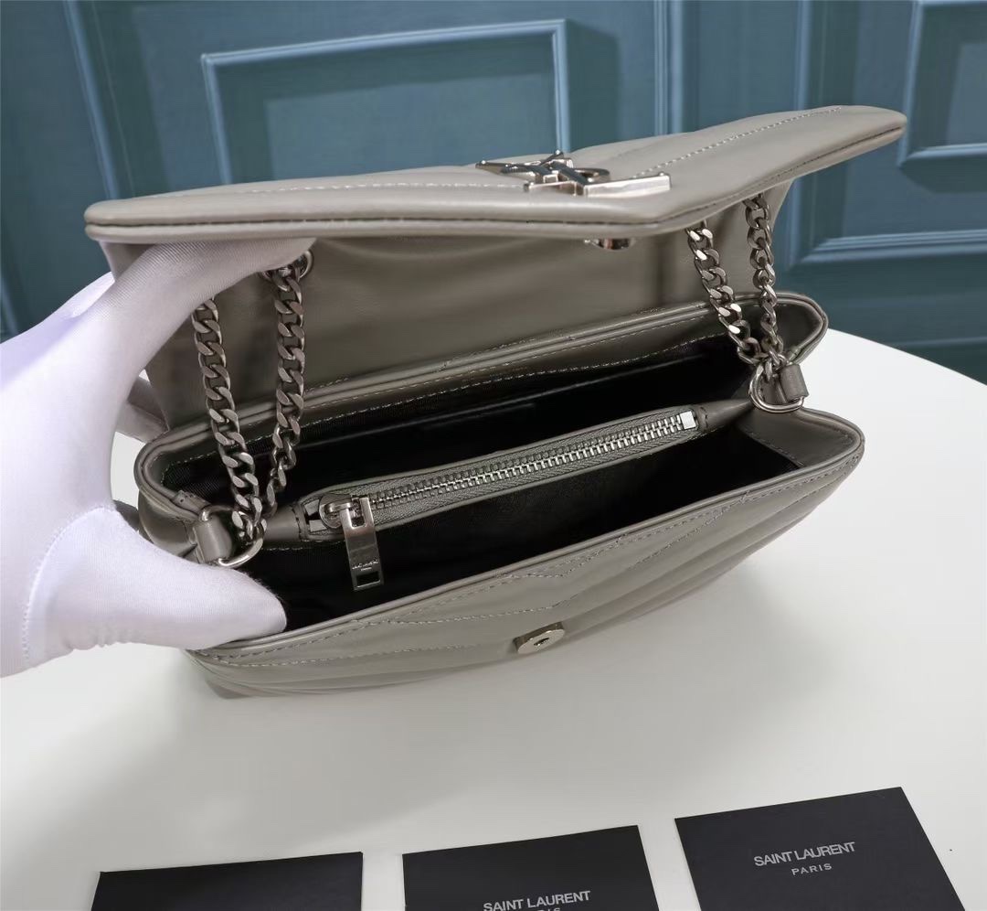 YSL Lou Lou Puffer Women Shoulder Bags Size 24cm