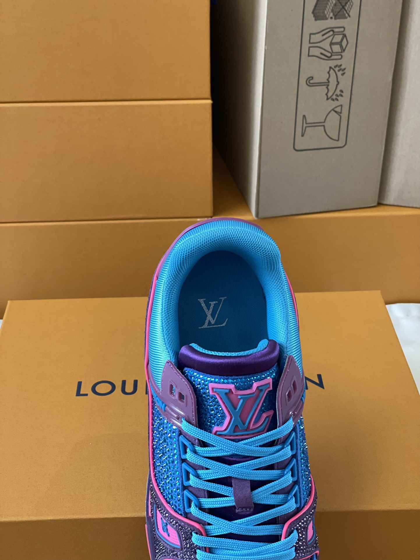 Louis Vuitton LV Trainer Diamond Sneaker Size 36-46