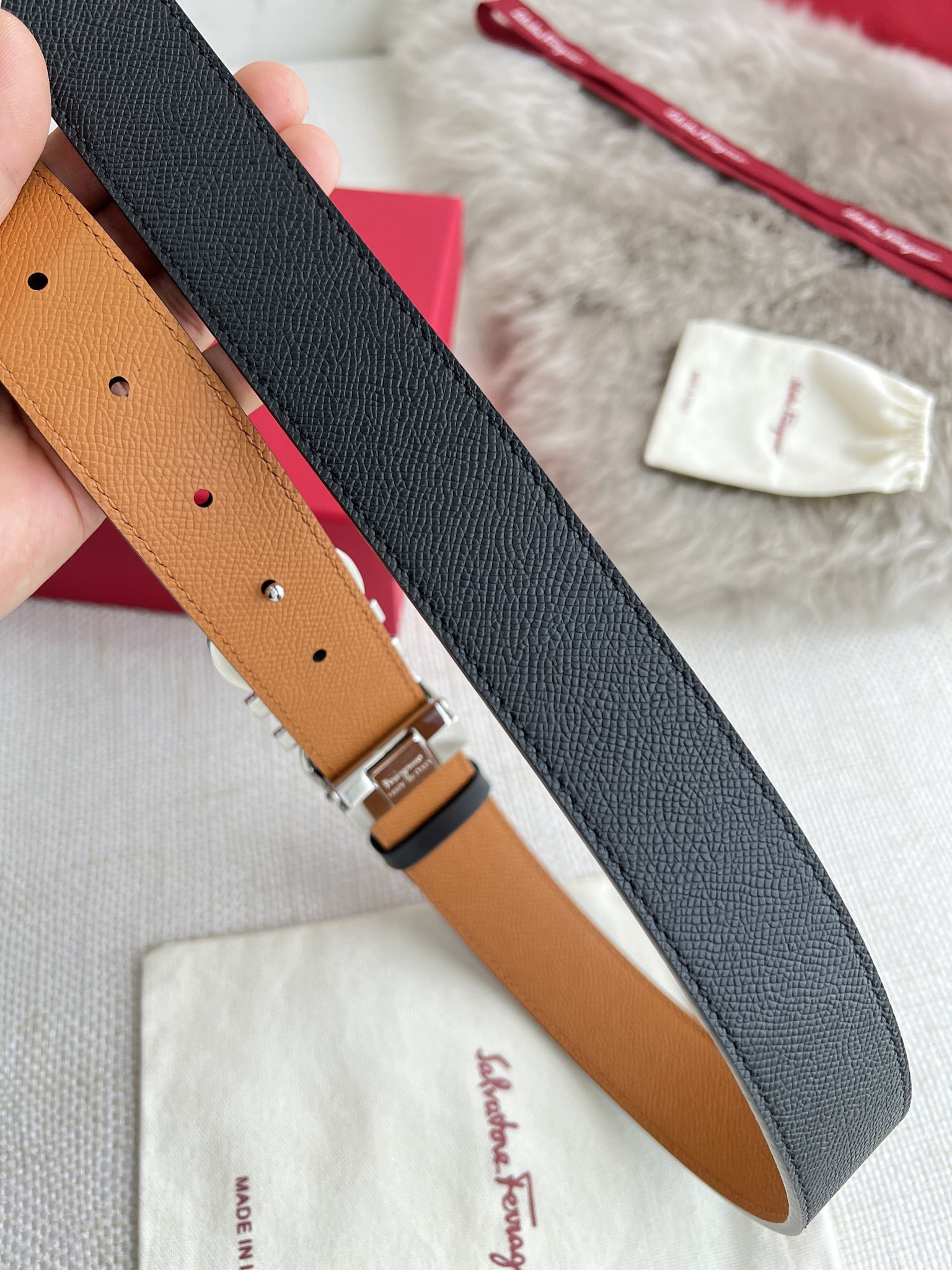 Ferragamo Men Belt Width 3.5cm