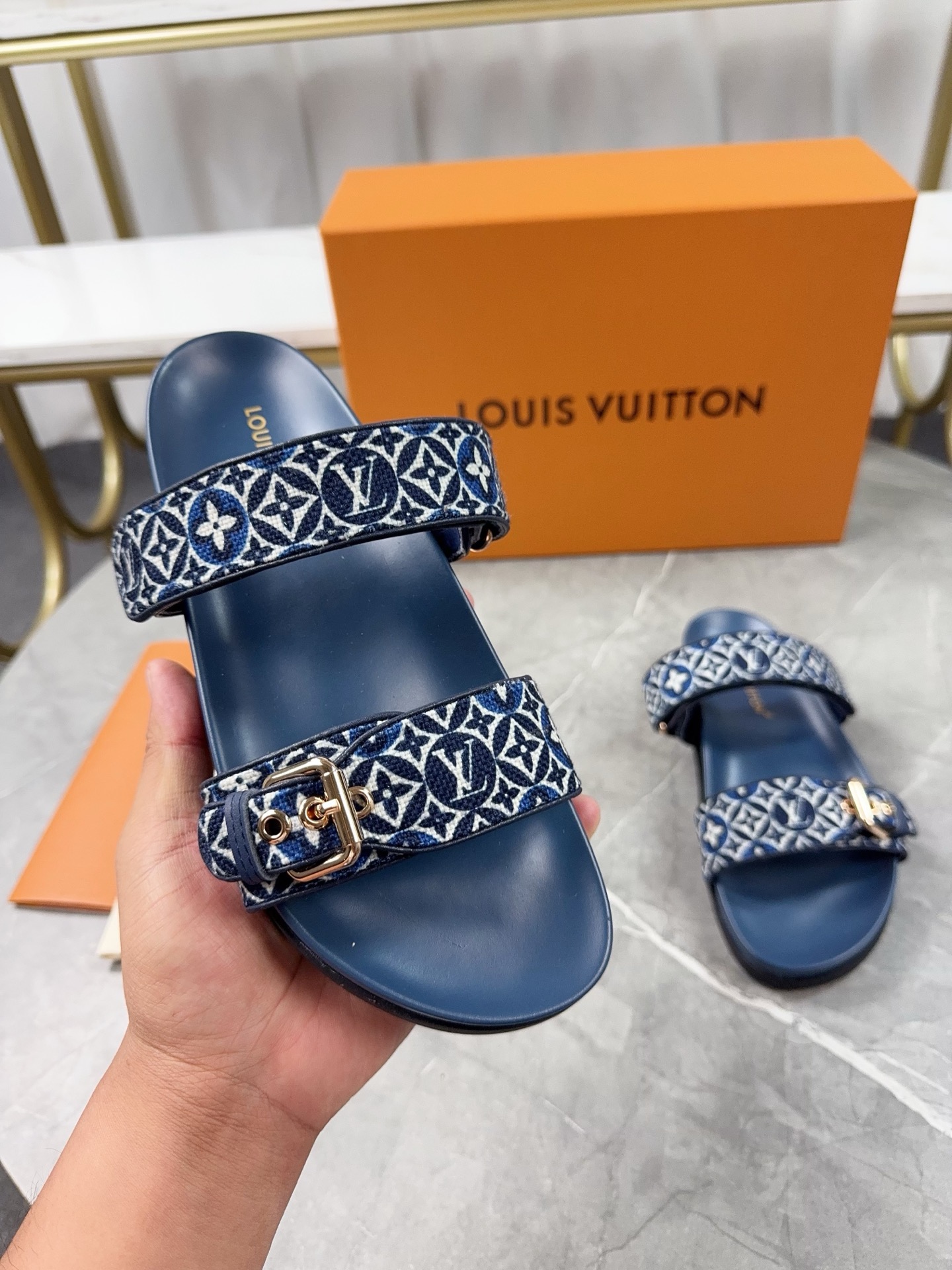 Louis Vuitton Pool Pillow Flat Comfort Slippers Size 36-46