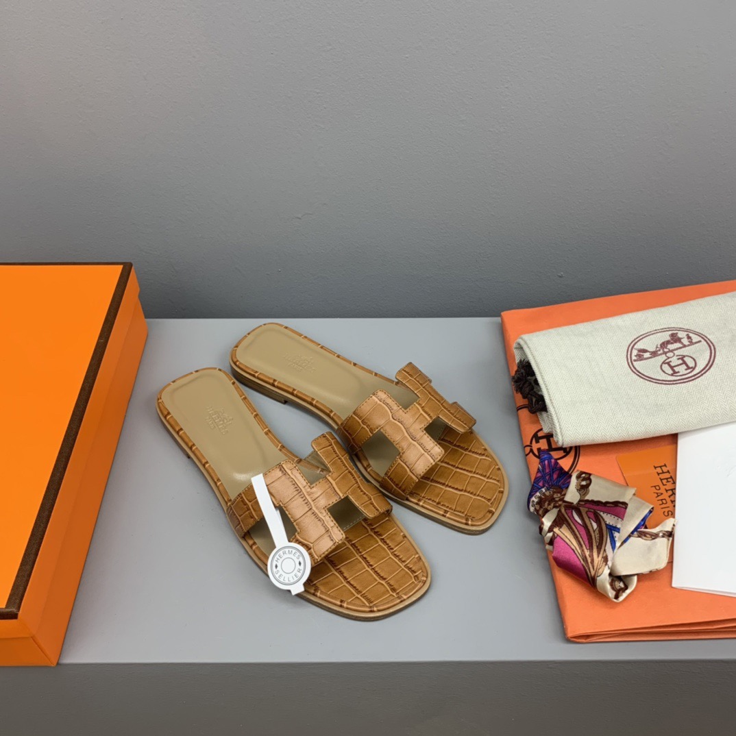 Hermes Oran Slippers Size 35-41 9-Color
