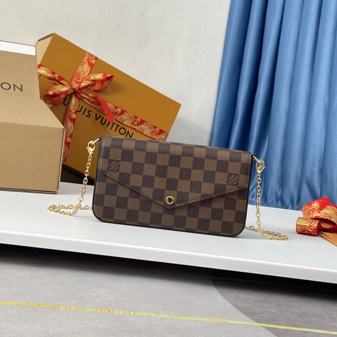 Louis Vuitton N63032 Damier Ebene Women Bags Size 21*12*3cm