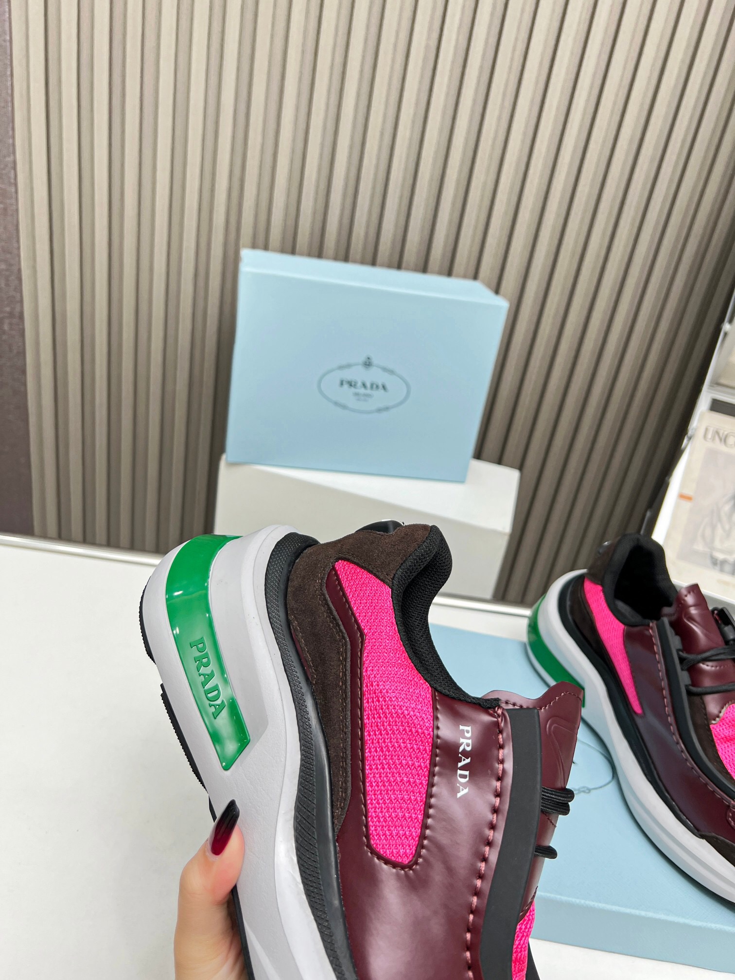 Prada 2024 New Systeme brushed leather dad Sneaker Size 36-45