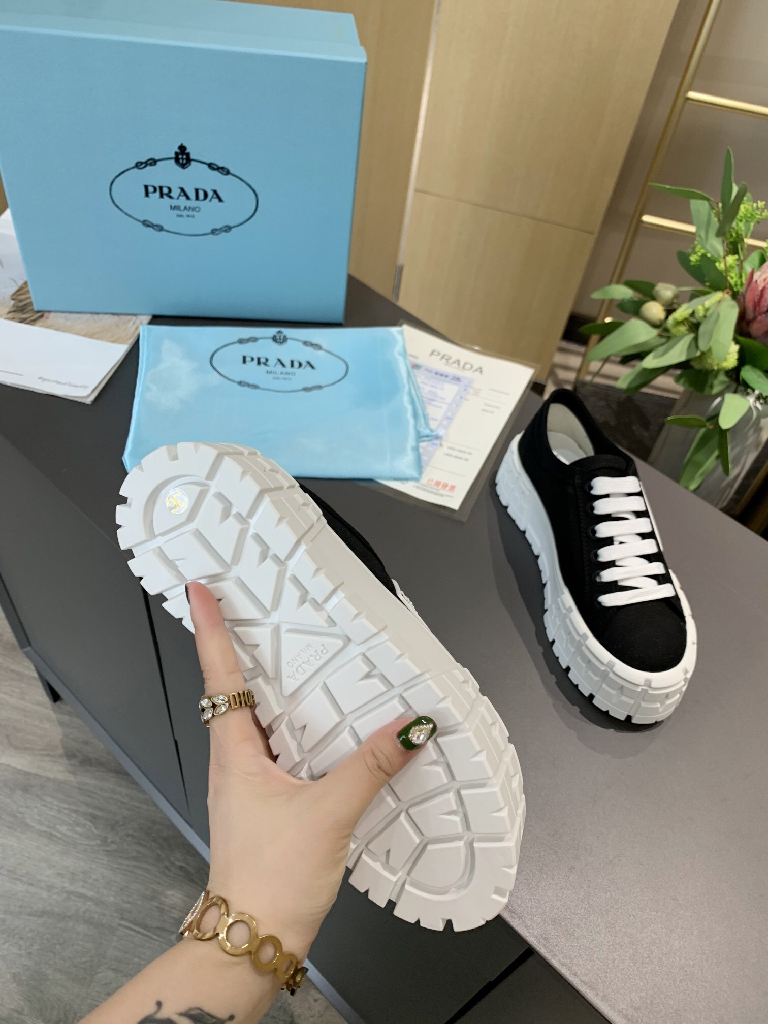 Prada 2024 New Double Wheel Re-Nylon gabardine Sneaker Size 36-41