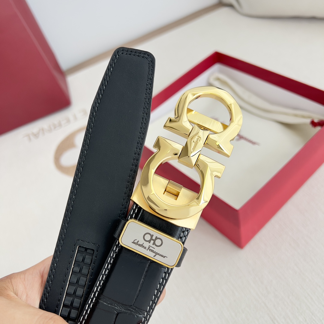 Ferragamo Men Belt Width 3.5cm