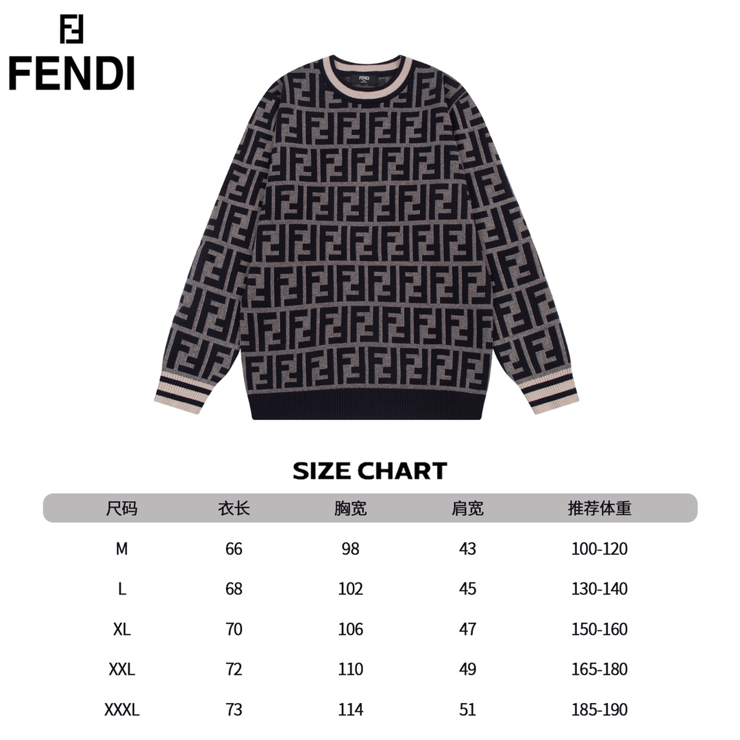 Fendi Unisex Sweatshirt Size S-XXL