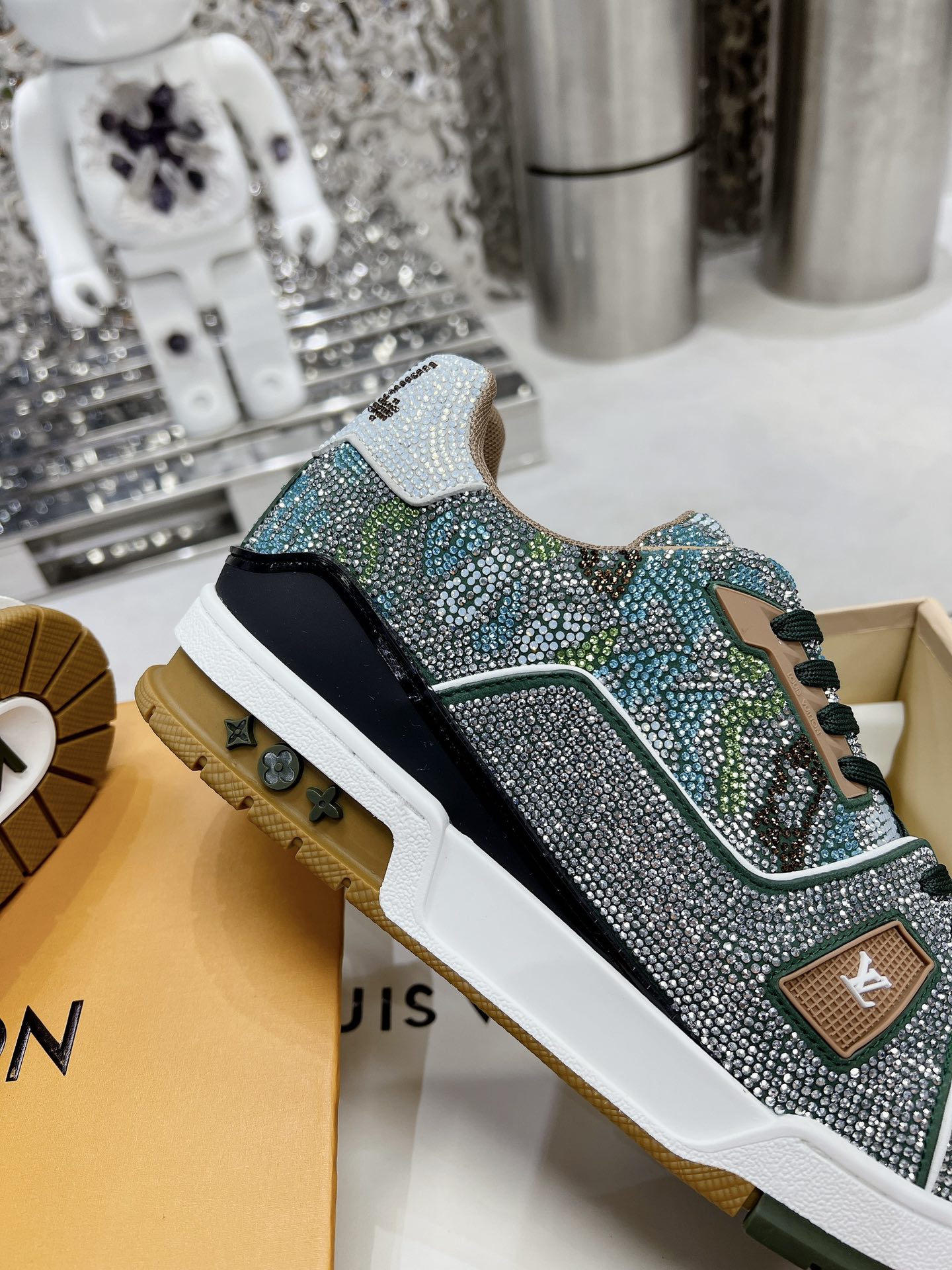 Louis Vuitton LV Trainer Diamond Sneaker Size 36-46
