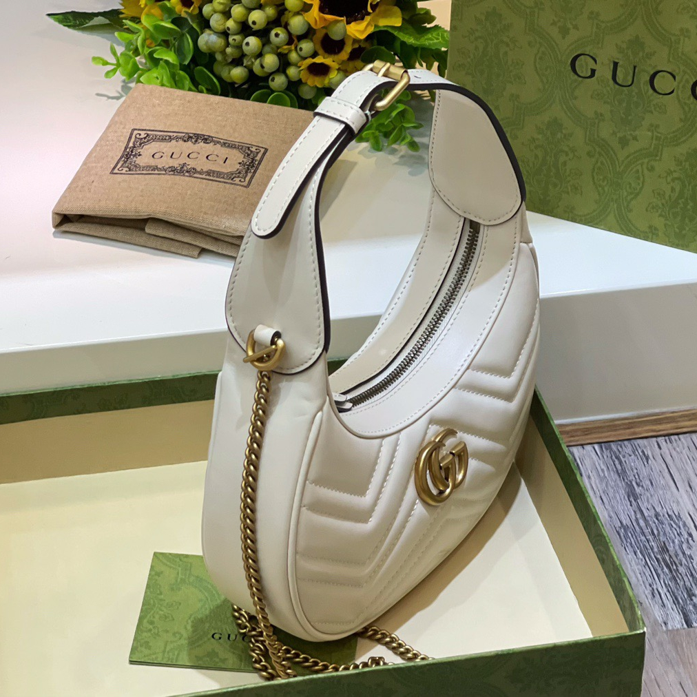 Gucci GG Marmont Half-moon-shaped Bags for Women Size 21*11*5cm