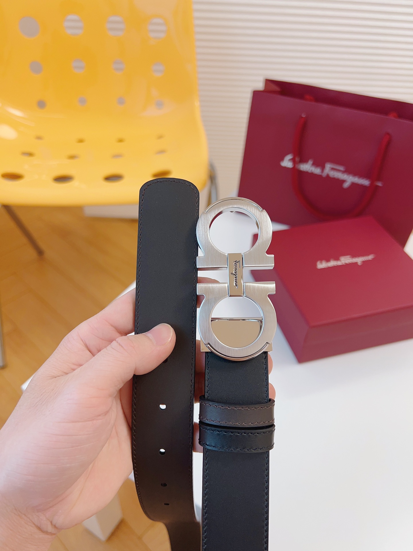 Ferragamo Men Belt Width 3.5cm