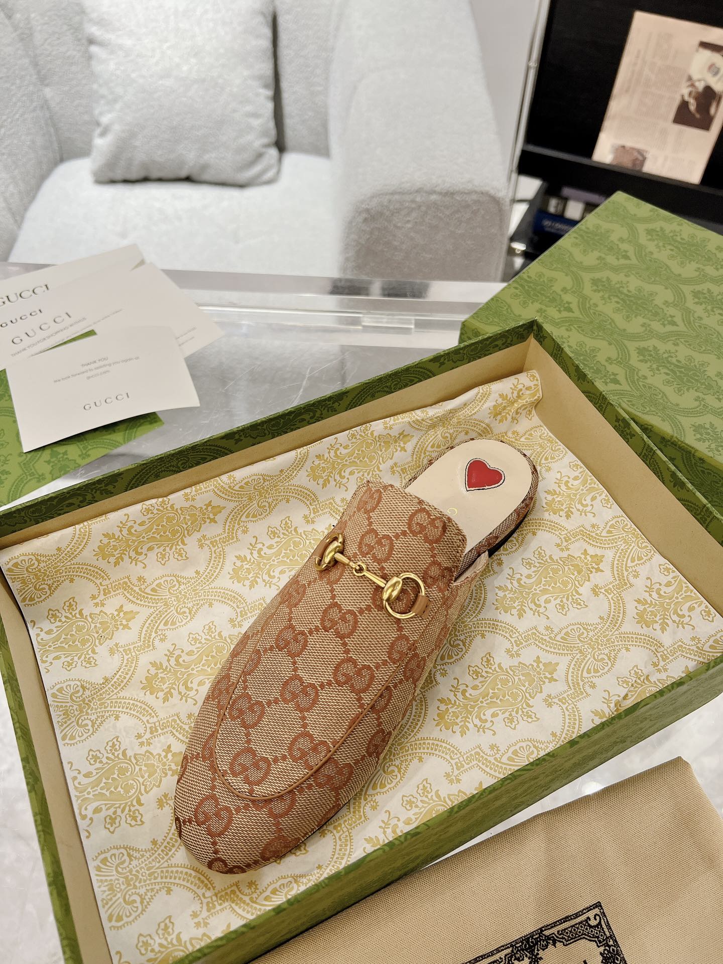 Gucci Princetown GG Slippers Size 35-41