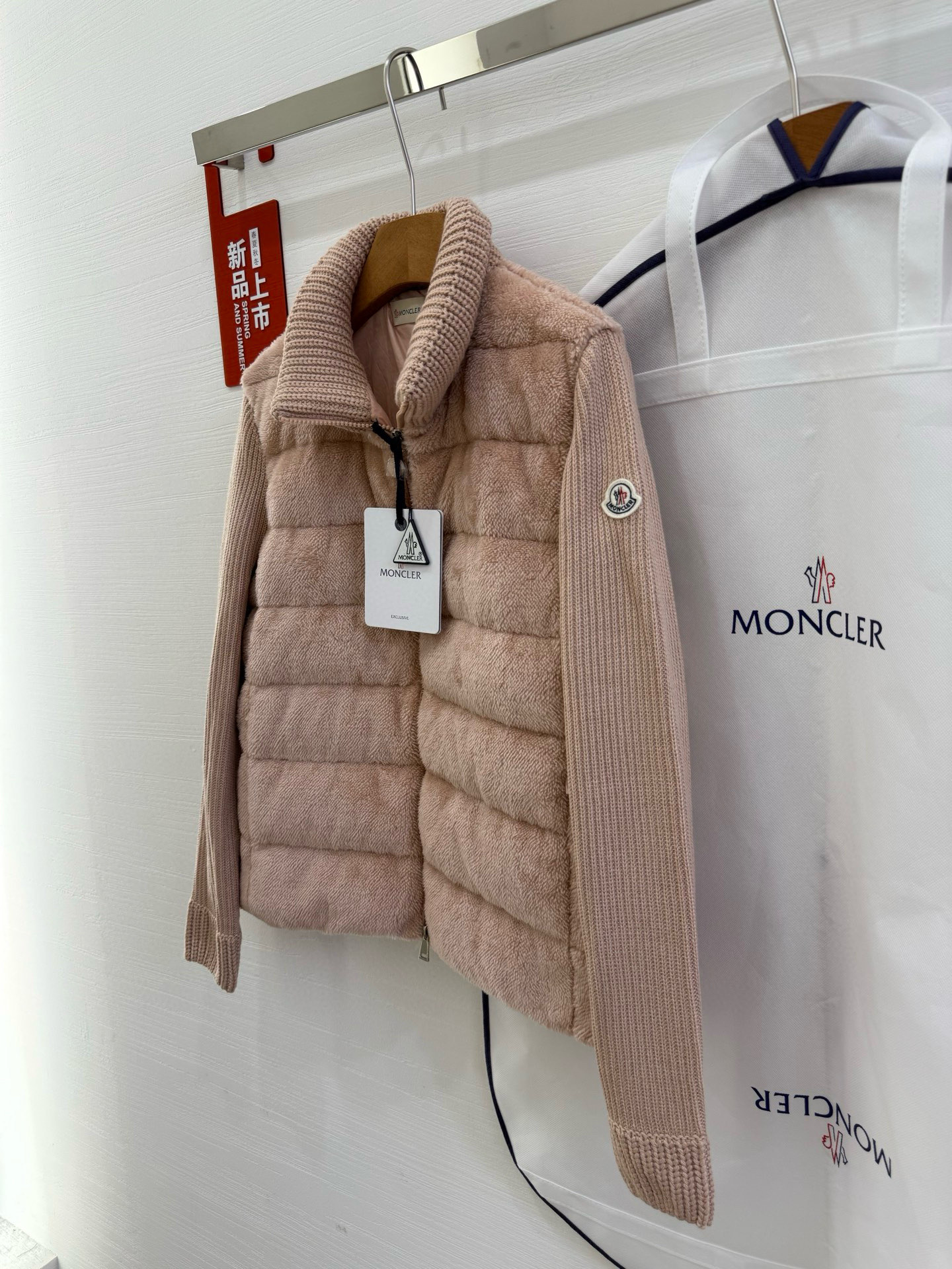Moncler 25SS Teddy bear fur Women Down Jacket Size S-XL
