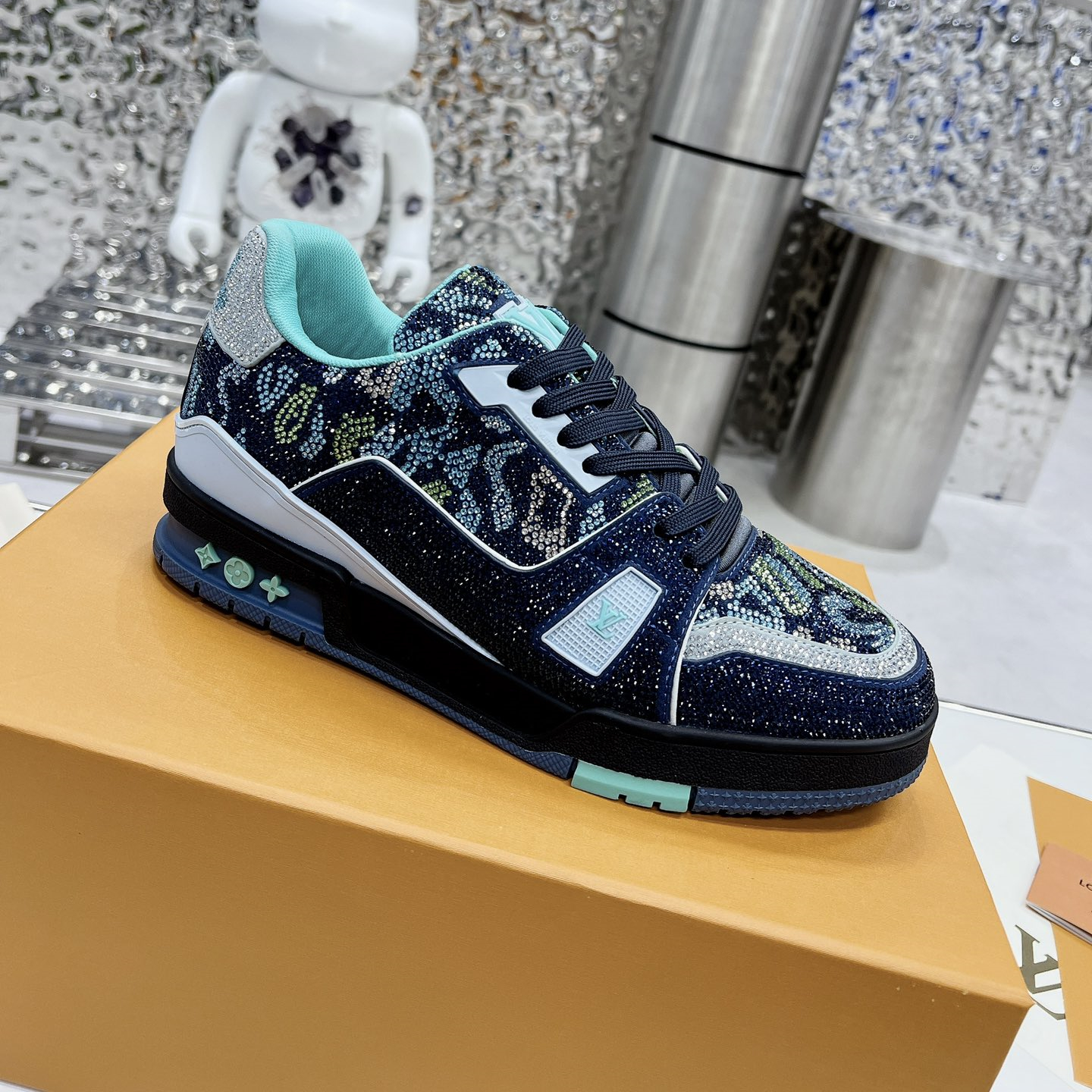 Louis Vuitton LV Trainer Diamond Sneaker Size 36-46