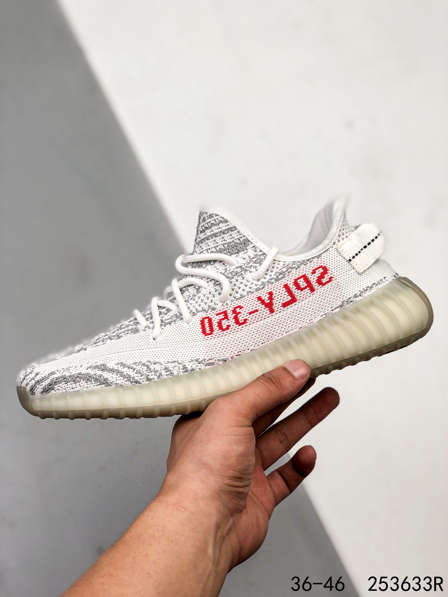 Yeezy 350 Boost 350 V2 Mens/Women Sneakers Shoes White Gray 36 - 46