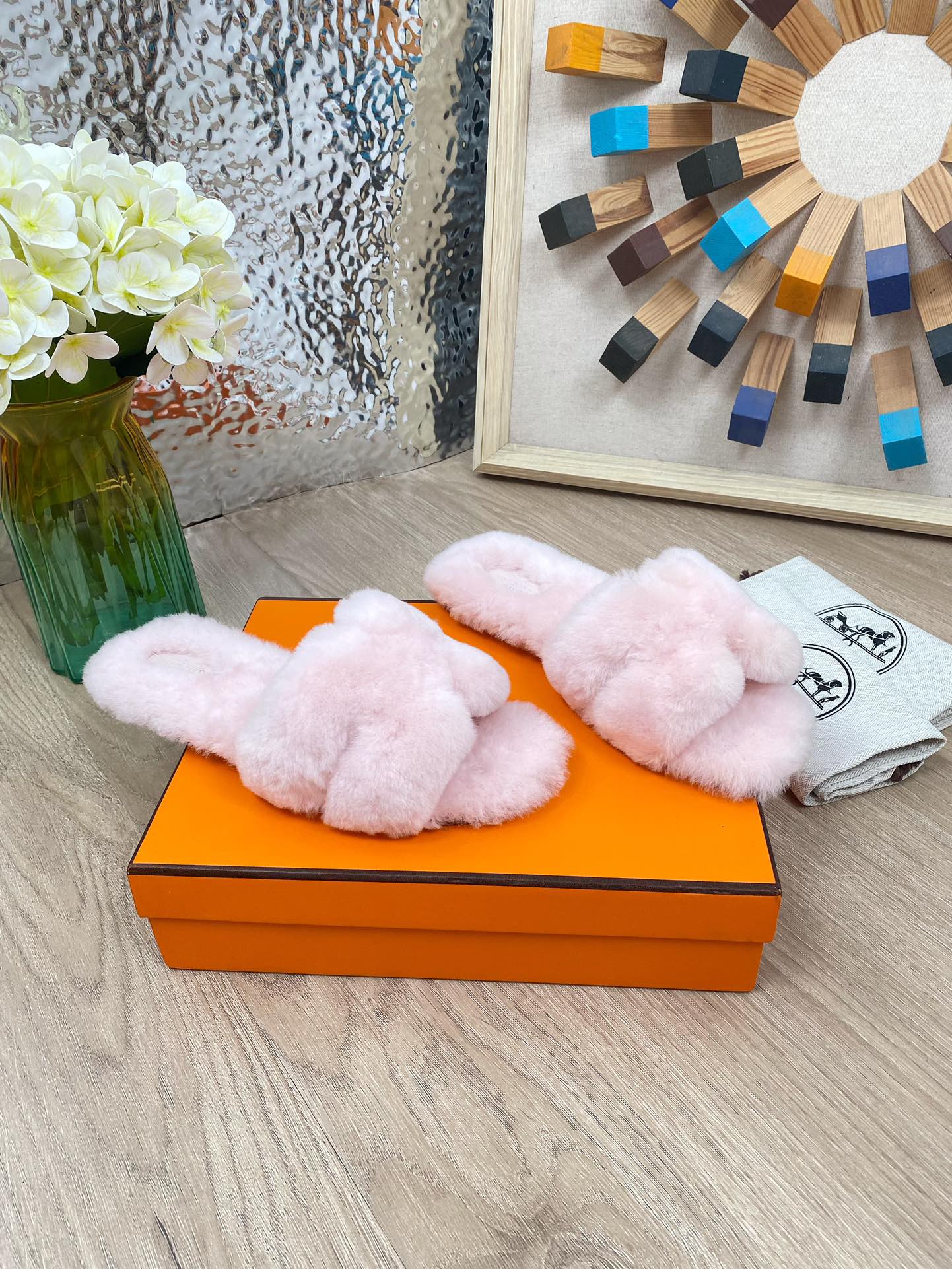 Hermes 23fw Women Winter Slippers Size 36-40