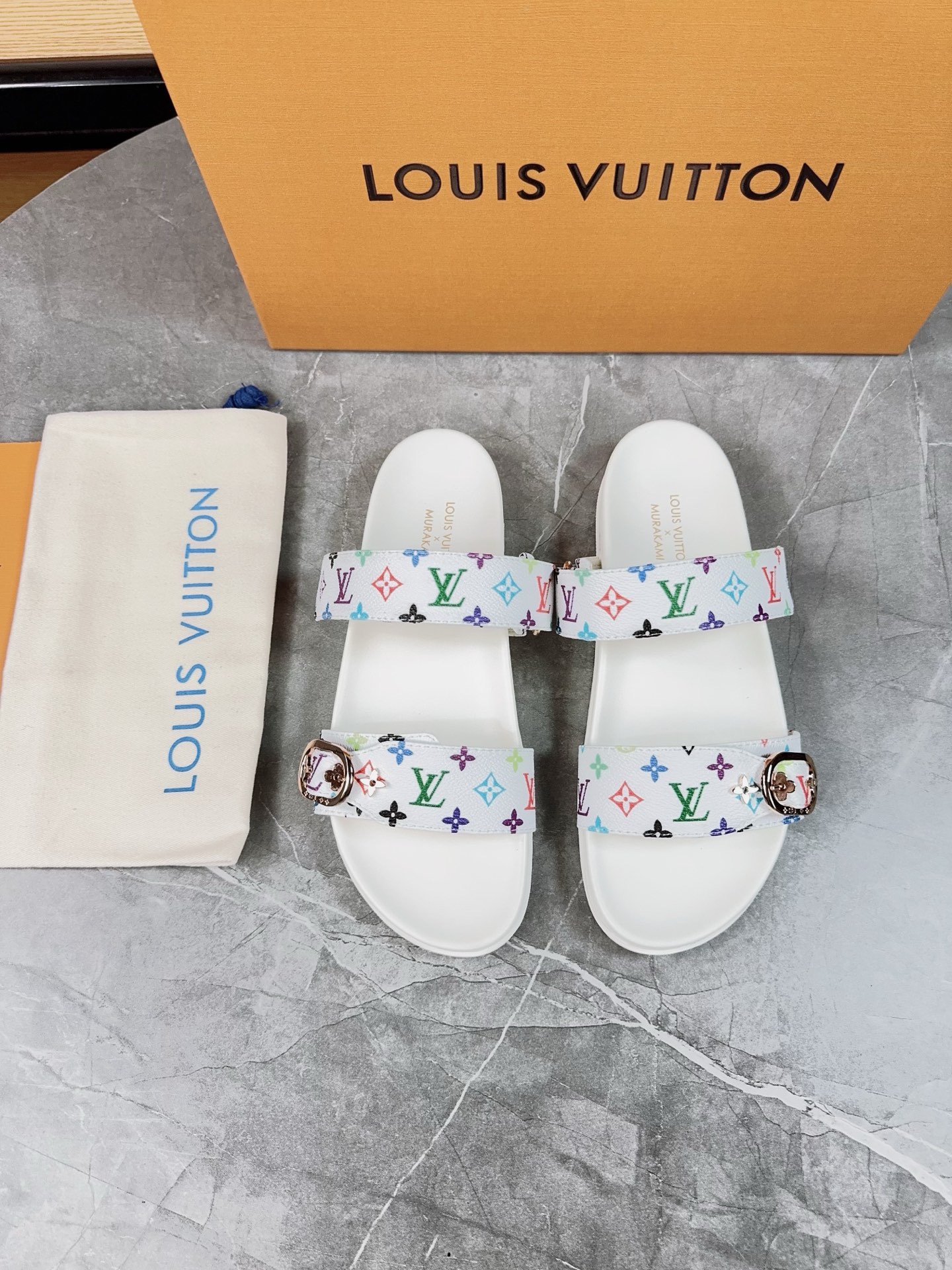 Louis Vuitton Pool Pillow Flat Comfort Slippers Size 36-46