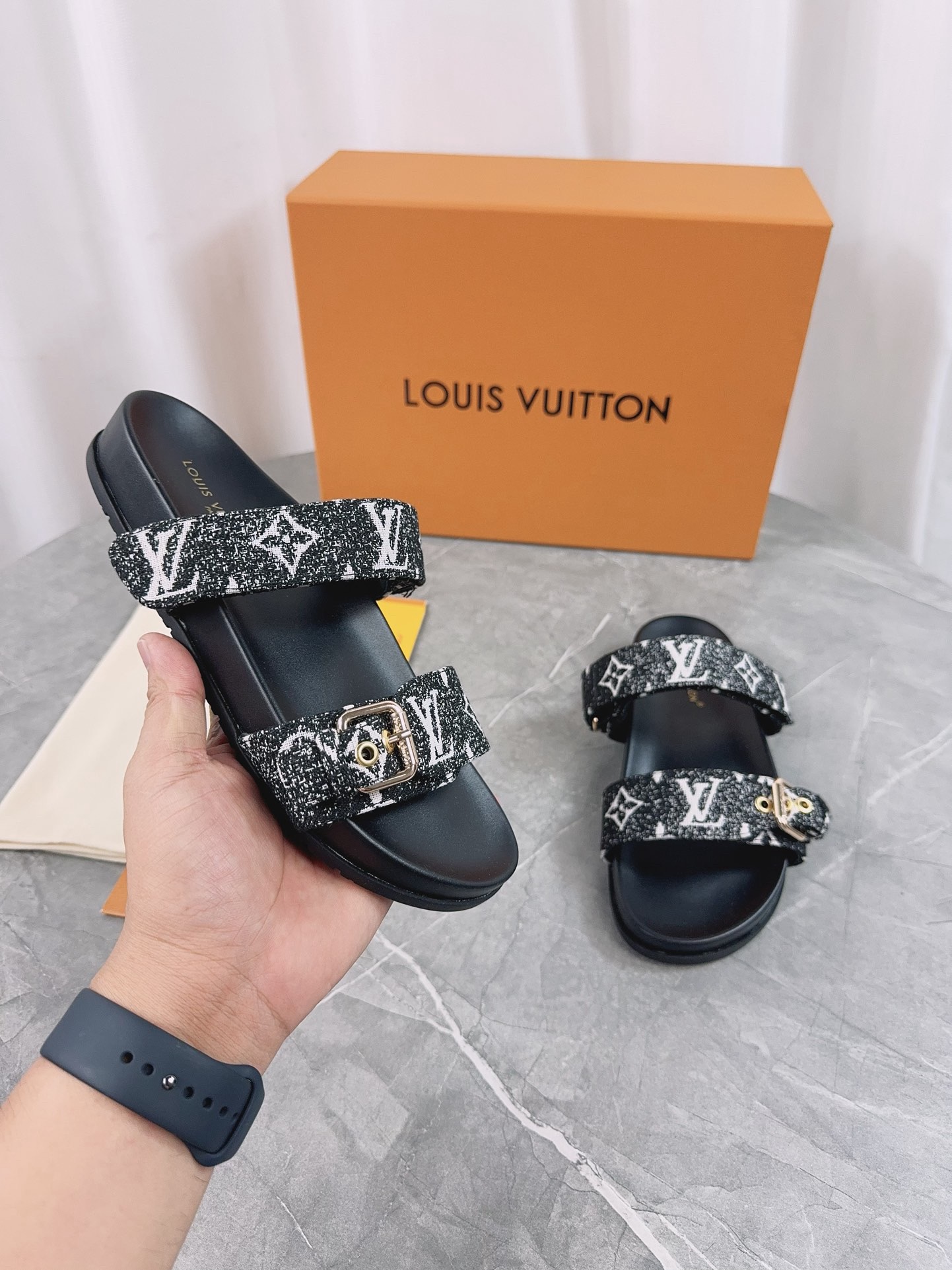 Louis Vuitton Pool Pillow Flat Comfort Slippers Size 36-46
