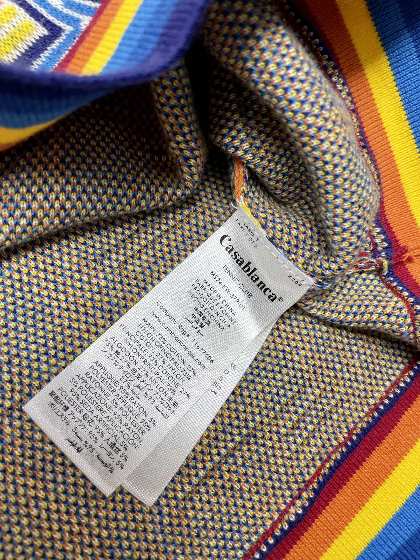 Casablanca Polo Shirt Size S-XL