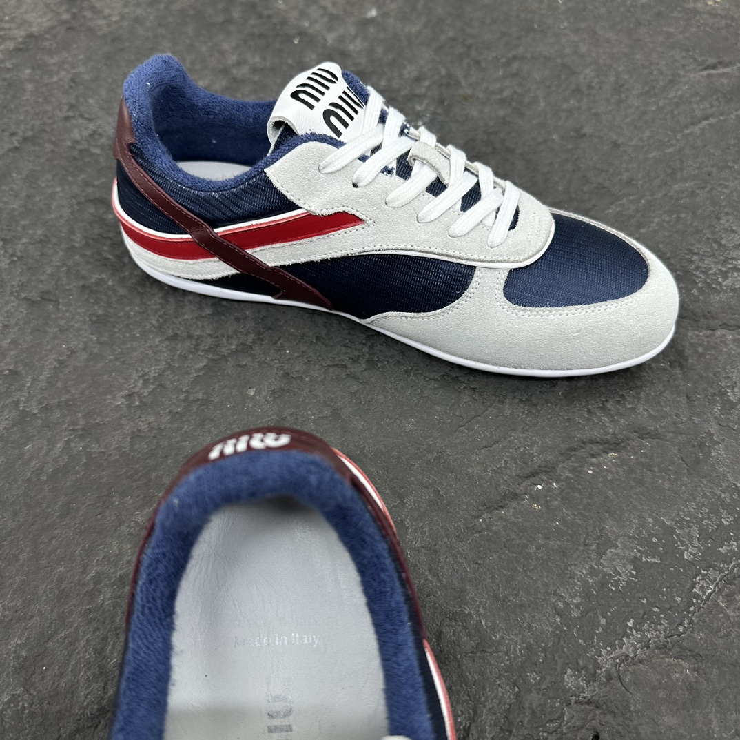 MiuMiu Suede leather and fabric Sneaker Size 35-40