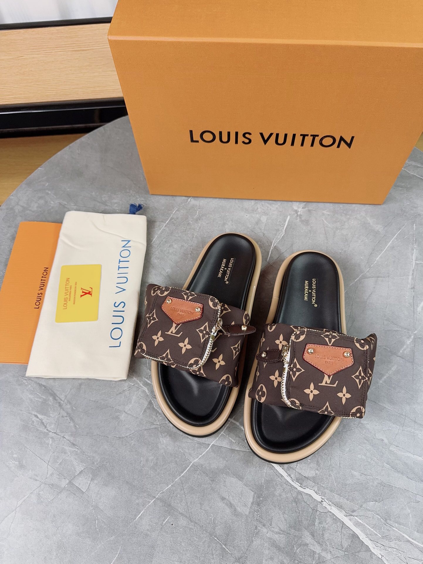 Louis Vuitton Pool Pillow Flat Comfort Slippers Size 36-46