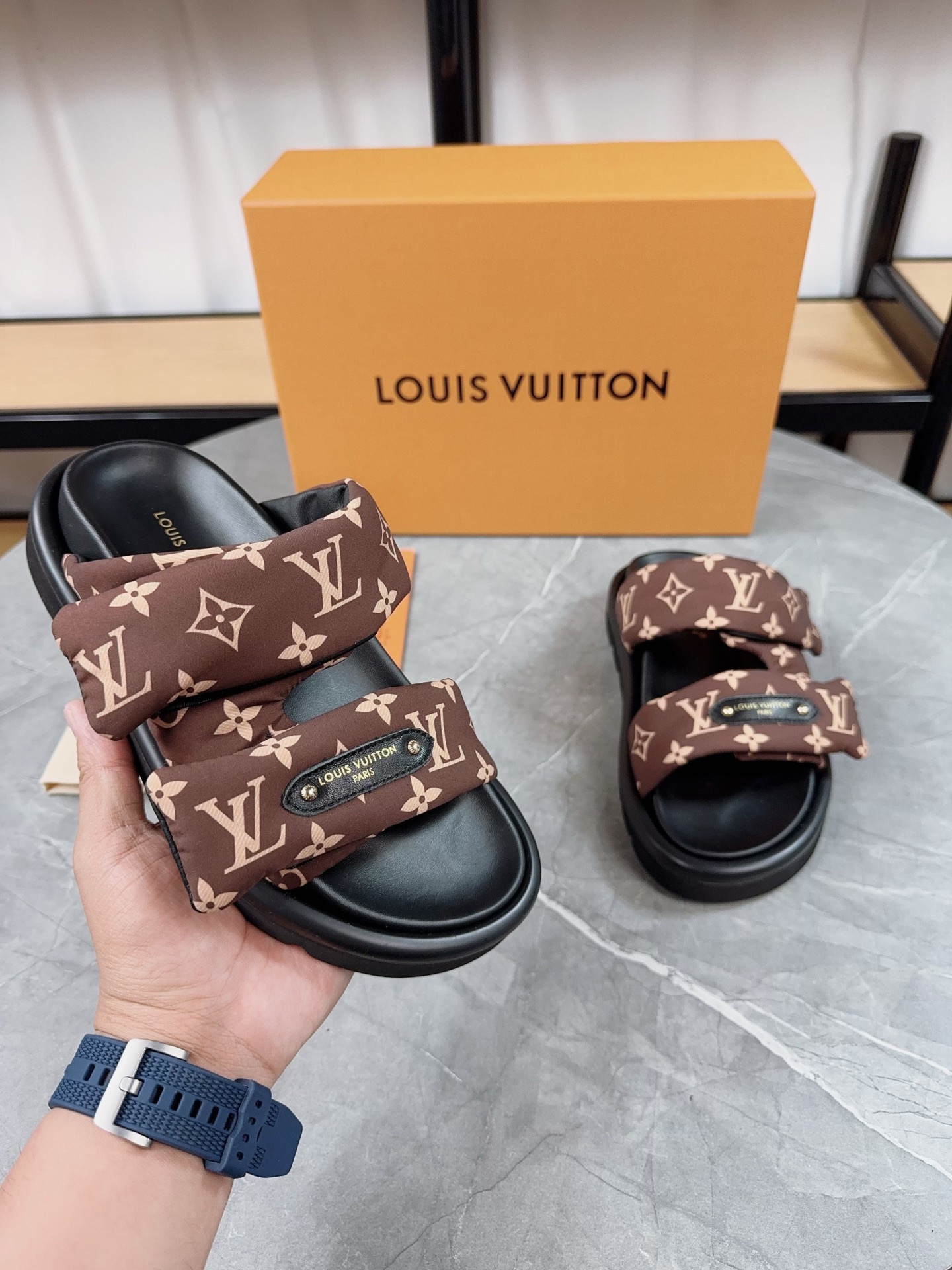 Louis Vuitton Pool Pillow Flat Comfort Slippers Size 36-46