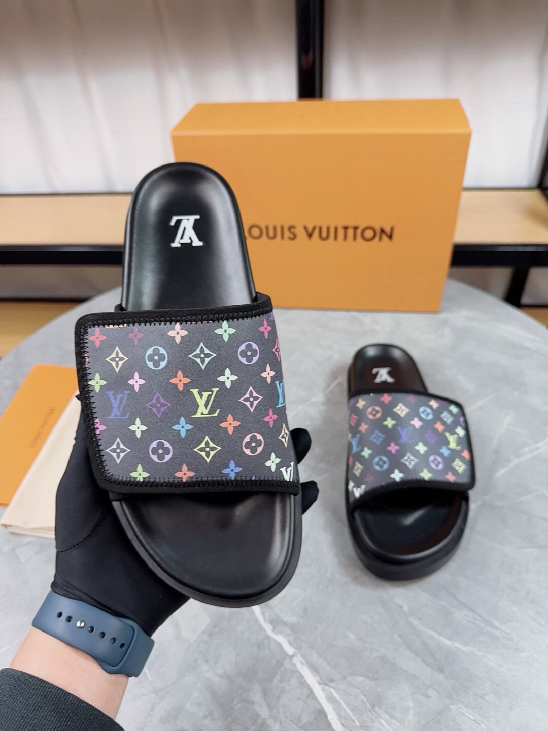 Louis Vuitton Pool Pillow Flat Comfort Slippers Size 36-46