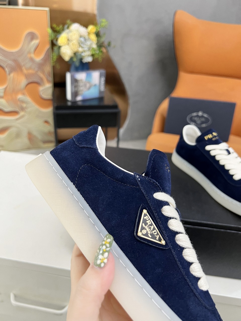 Prada Lane Deer Leather Sneakers Size 36-45