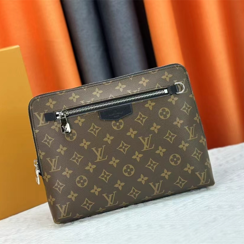Louis Vuitton New Pouch Damier Graphite Clutch Bags Size 21*27*5cm