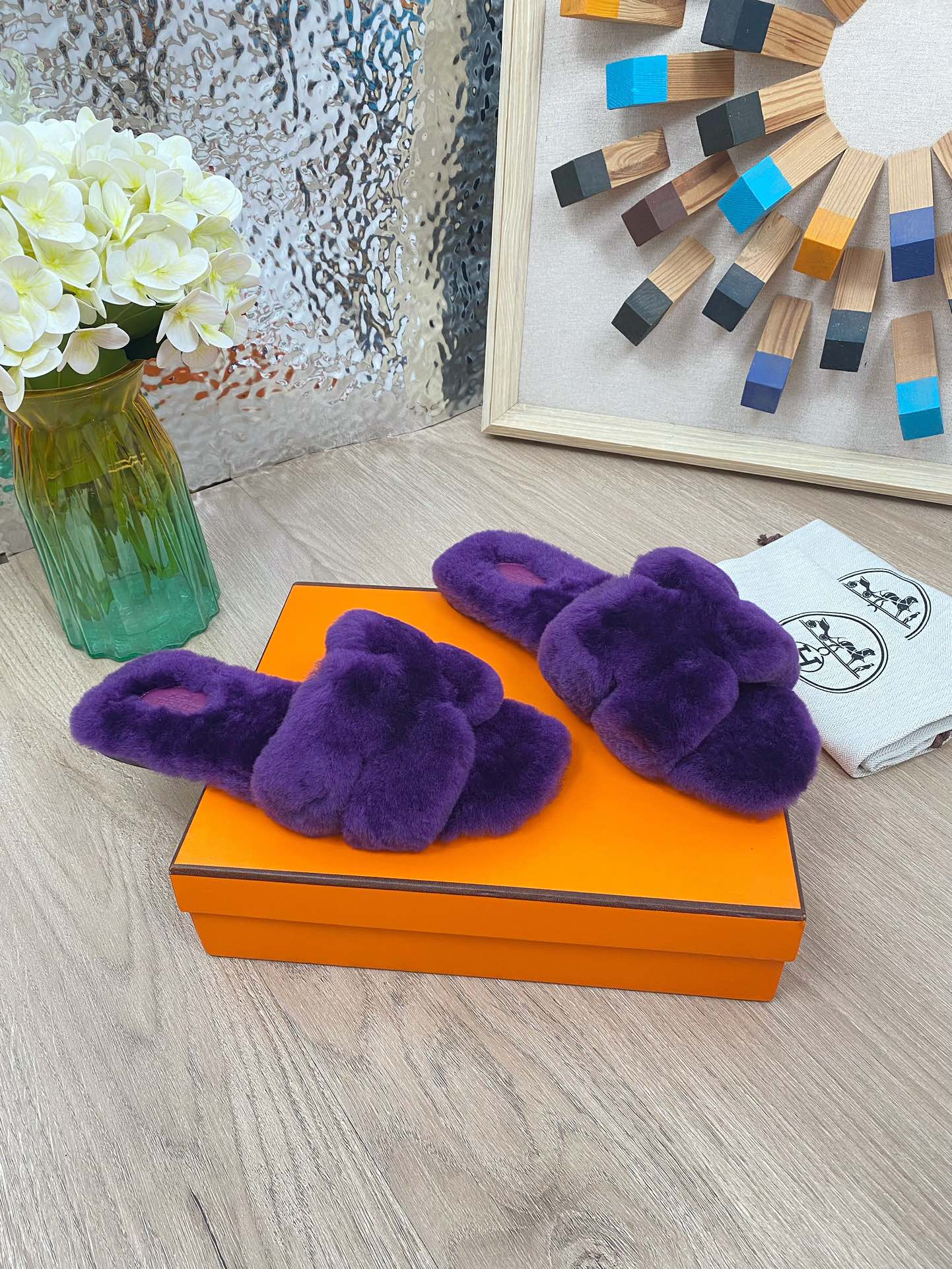 Hermes 23fw Women Winter Slippers Size 36-40
