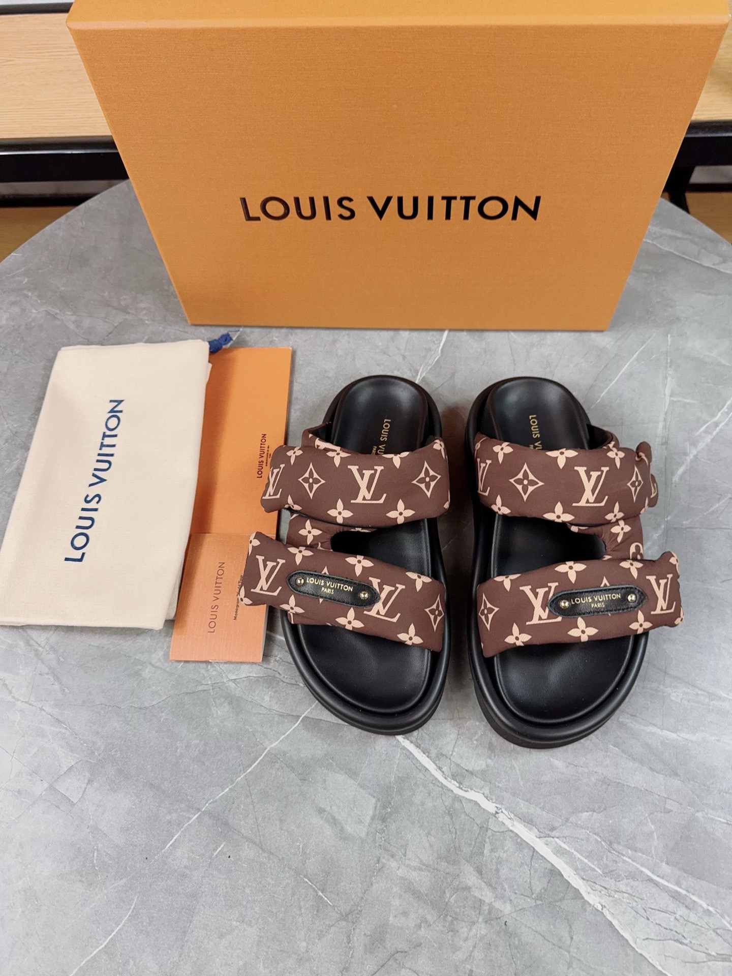 Louis Vuitton Pool Pillow Flat Comfort Slippers Size 36-46
