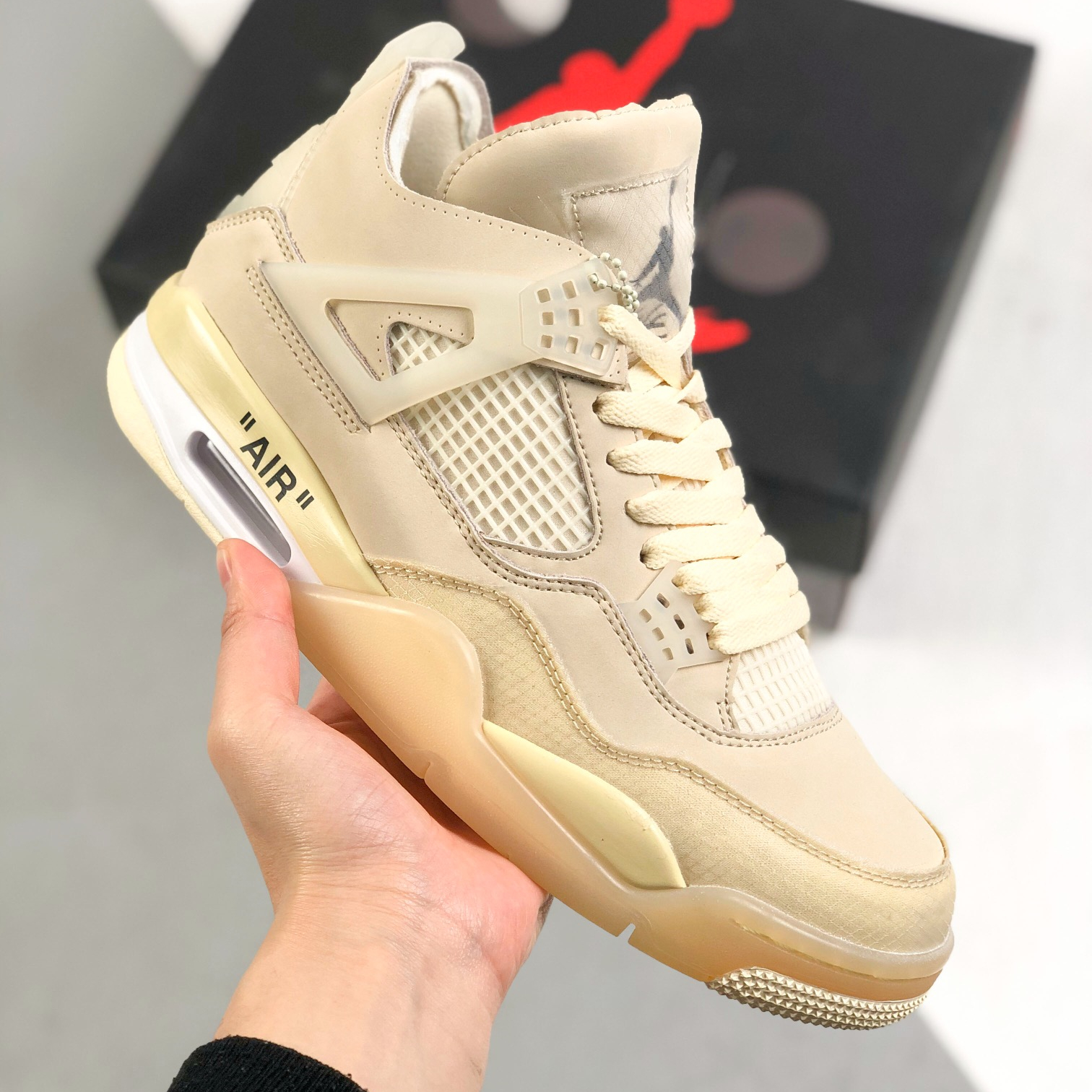 Nike Air Jordan 4 x OFF White Sneakers Shoes Gr. 36-46