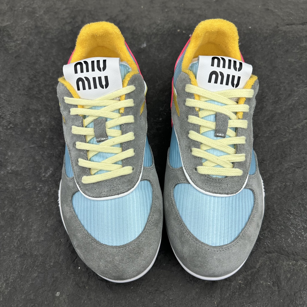 MiuMiu Suede leather and fabric Sneaker Size 35-40