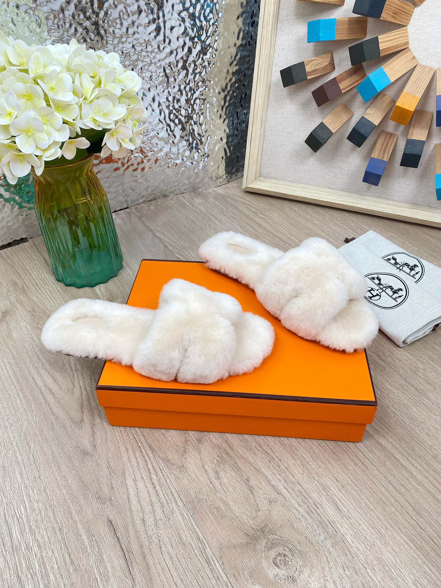 Hermes 23fw Women Winter Slippers Size 36-40