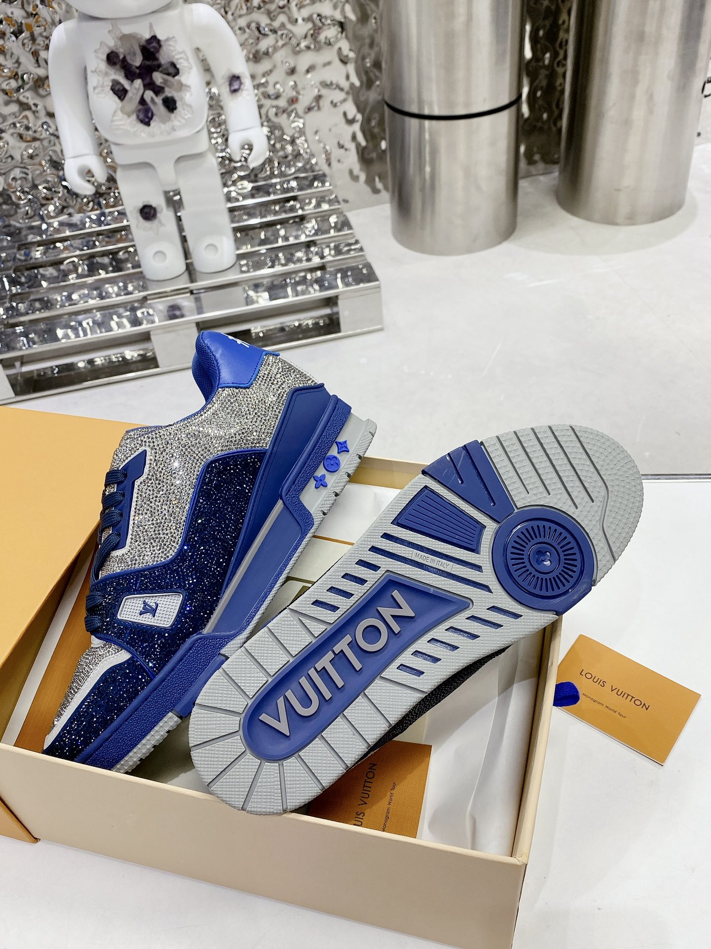 Louis Vuitton LV Trainer Diamond Sneaker Size 36-46