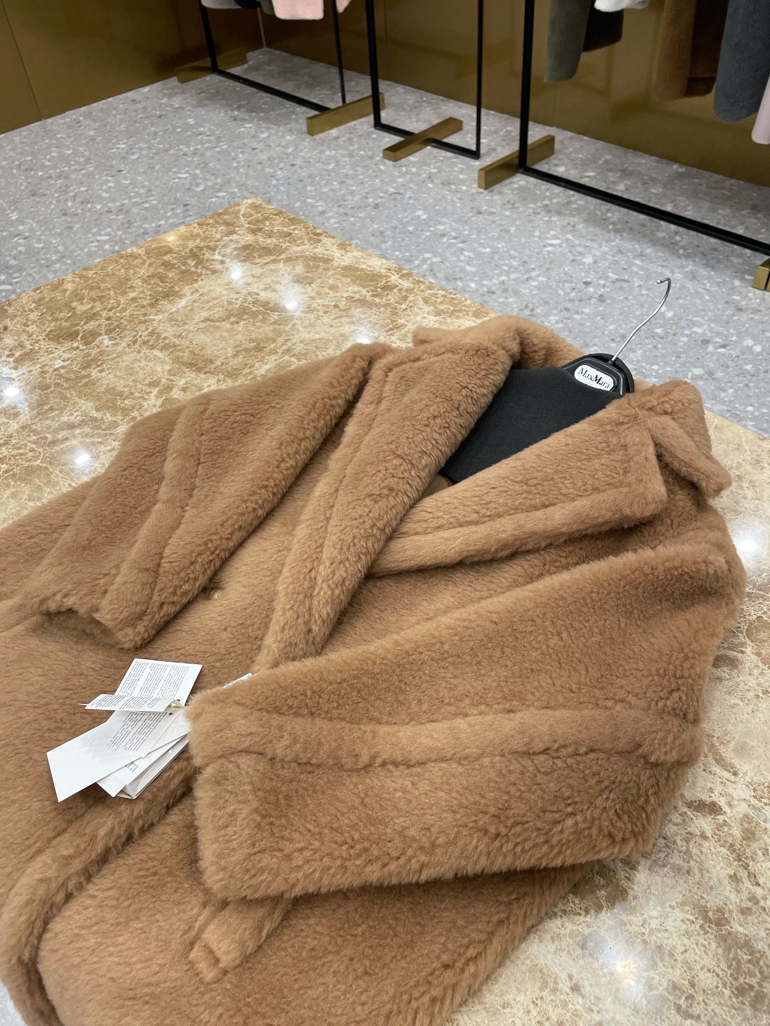 Max Mara Teddy fur long coat Size XS-M