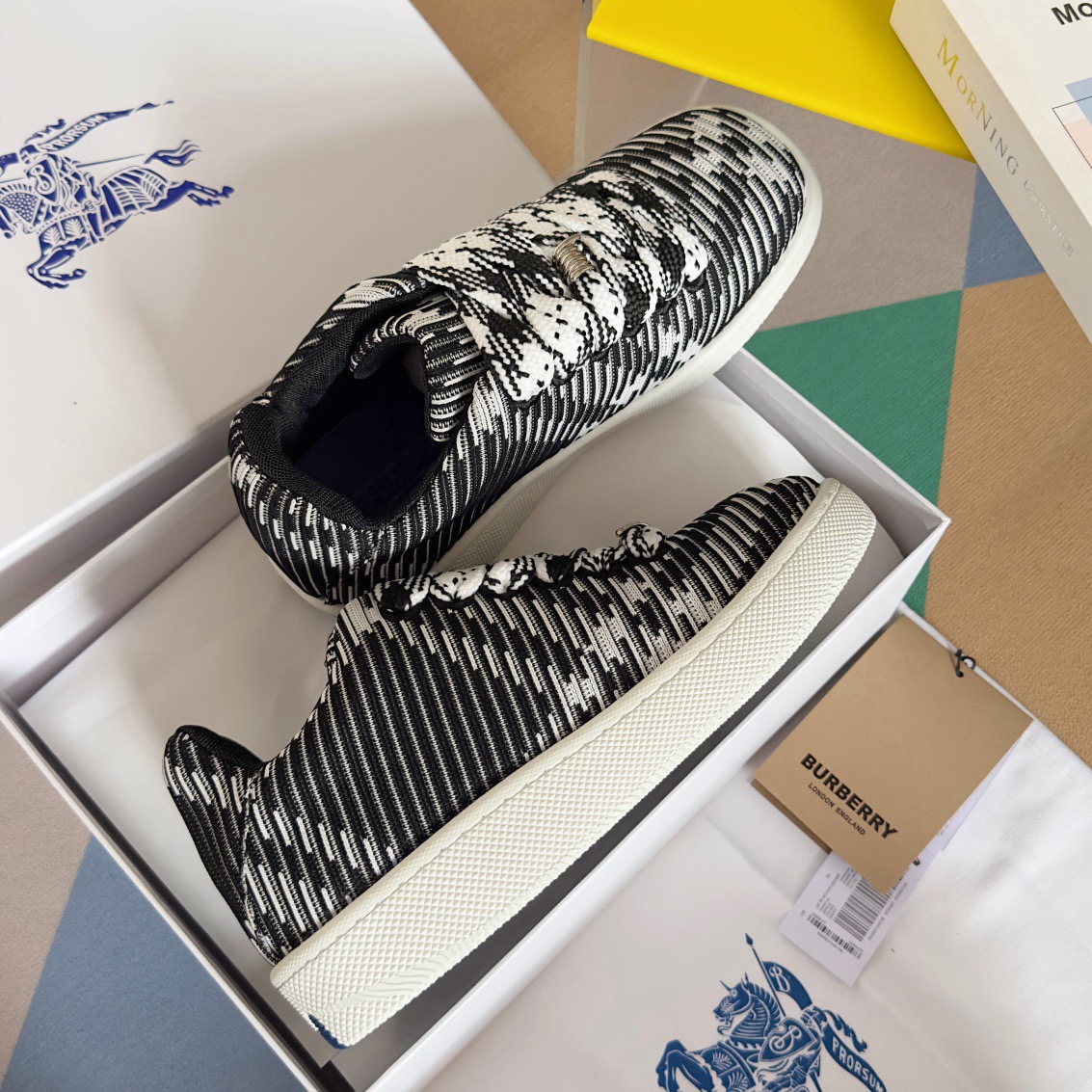 Burberry 2024 New Check Knit Box Sneaker Size 36-45