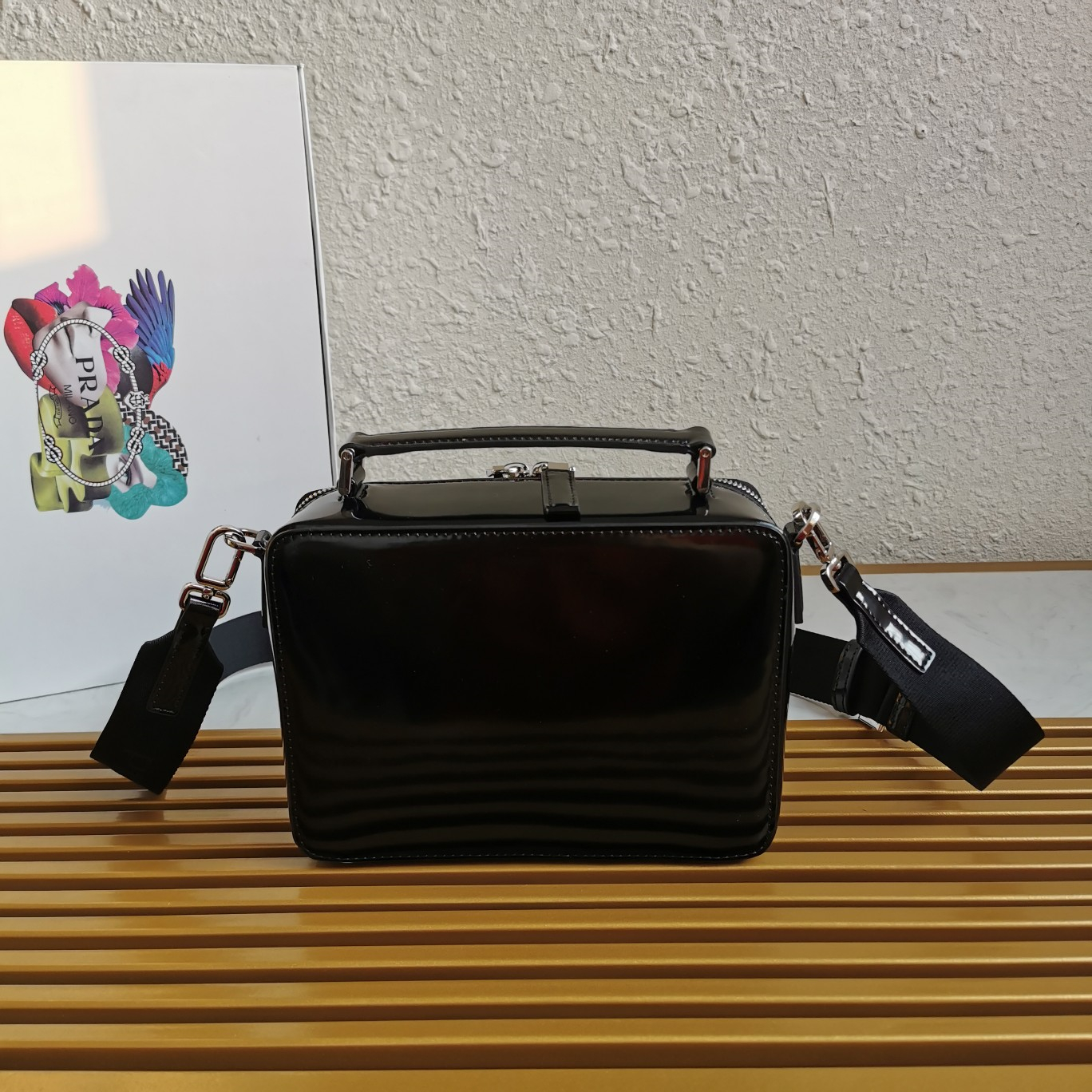 Prada 2VH069 Brique Leather Bags for Men Size 22*16*6cm