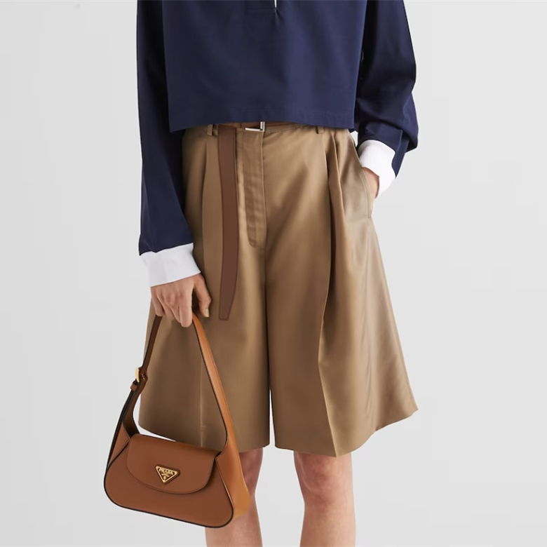 Prada 1BD358 Small Leather Shoulder Bags Size 25*15*5.5cm