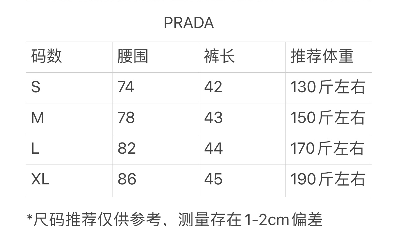 Prada 2025 New Shorts Size S-XL