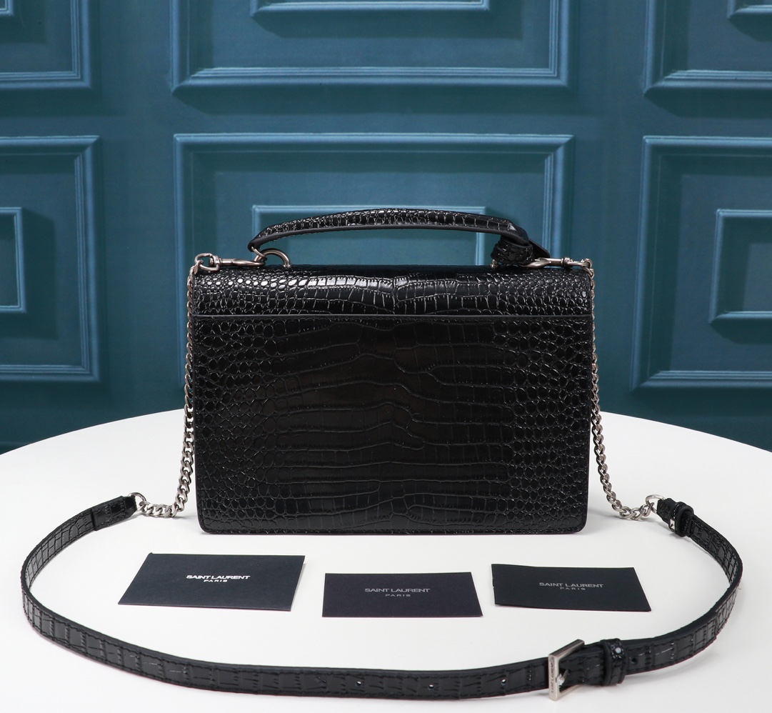 YSL Medium Sunset Women Shoulder Bags Size 25*18*5cm